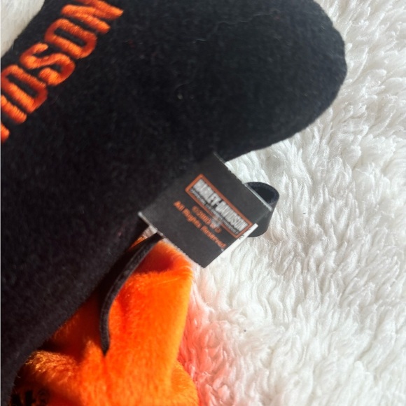 Harley-Davidson Black and Orange holiday stocking with  Plush Bone - Picture 6 of 7